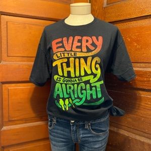 Black Bob Marley quote Every Little Thing T-Shirt